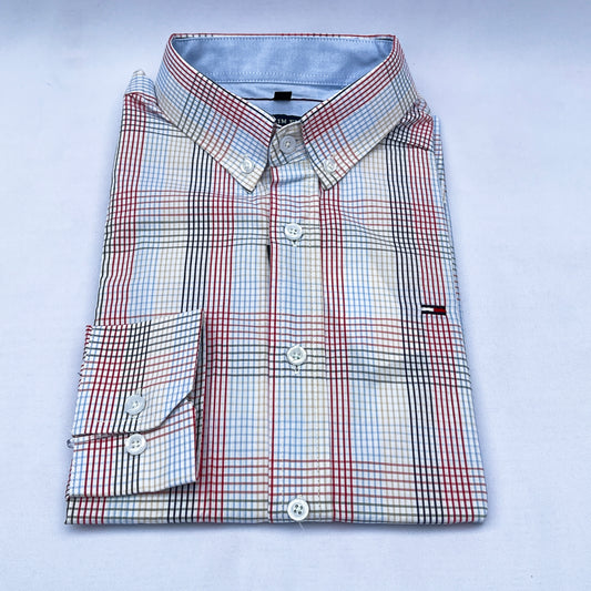 Slim Fit Glen Check Oxford Shirt - TH15