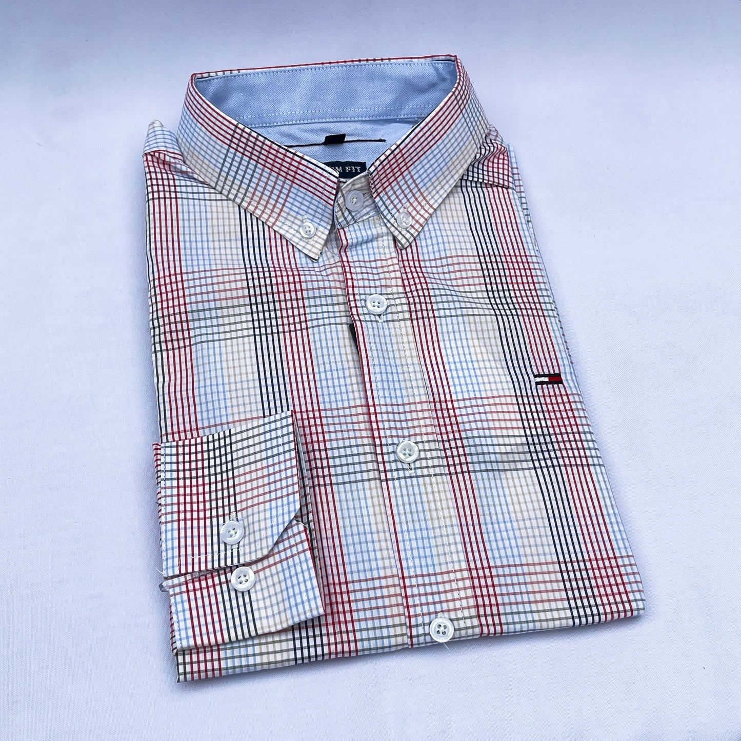 Slim Fit Glen Check Oxford Shirt - TH15