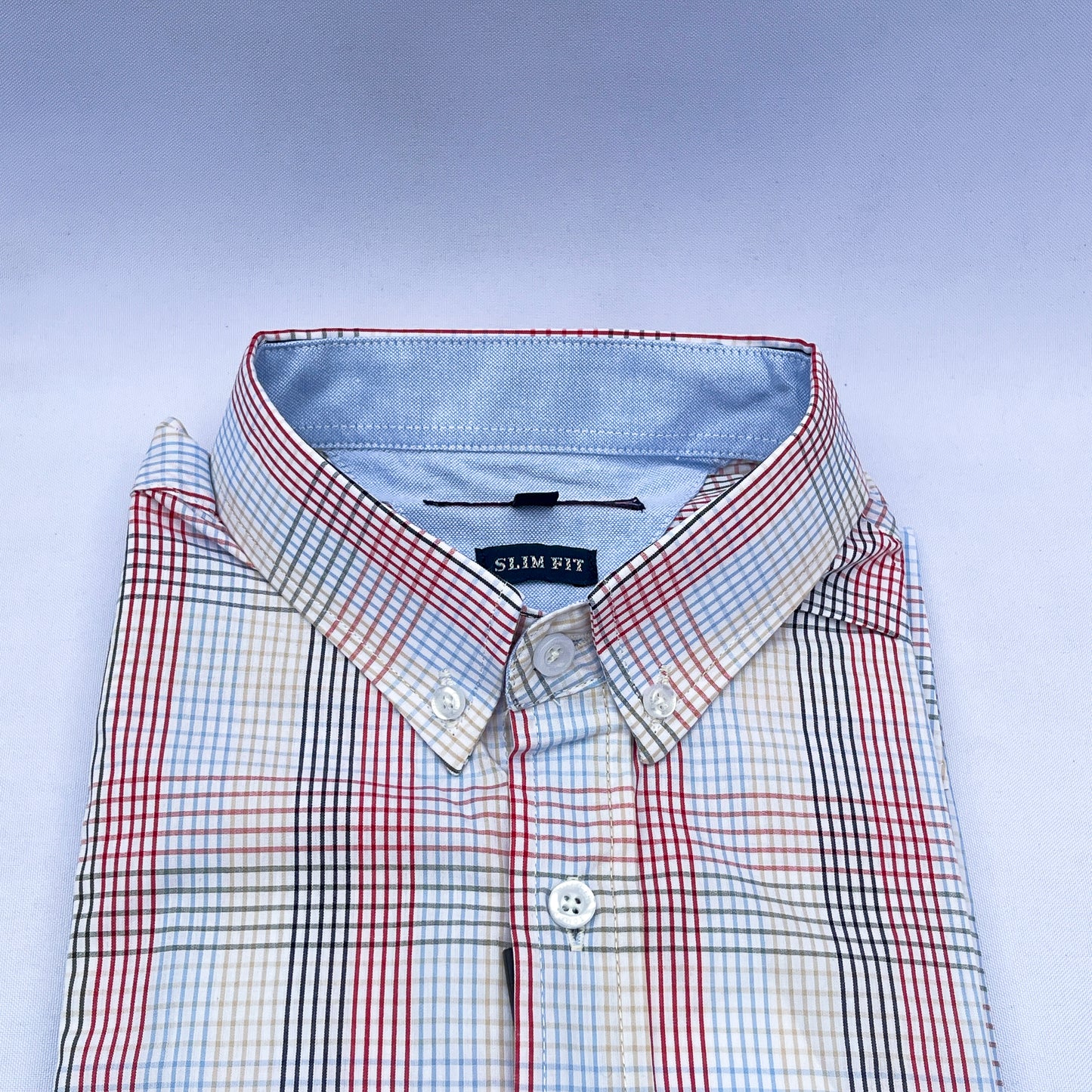 Slim Fit Glen Check Oxford Shirt - TH15