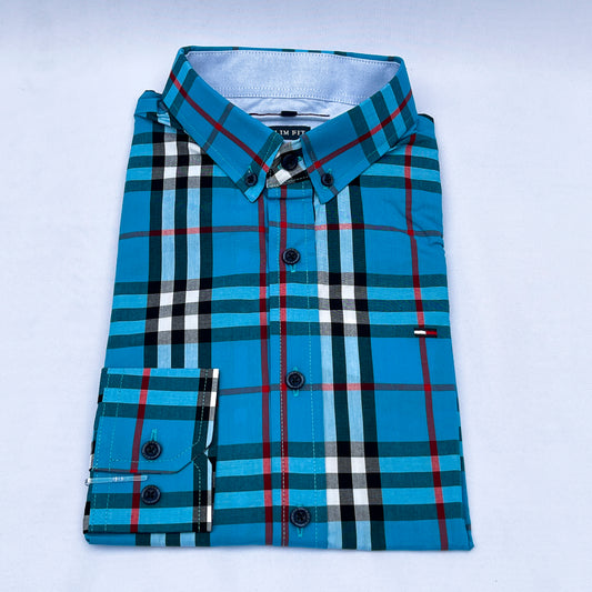 Slim Fit Check Oxford Shirt - TH17
