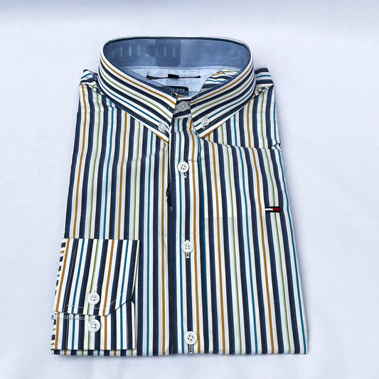 Slim Fit MC Striped Oxford Shirt - TH32