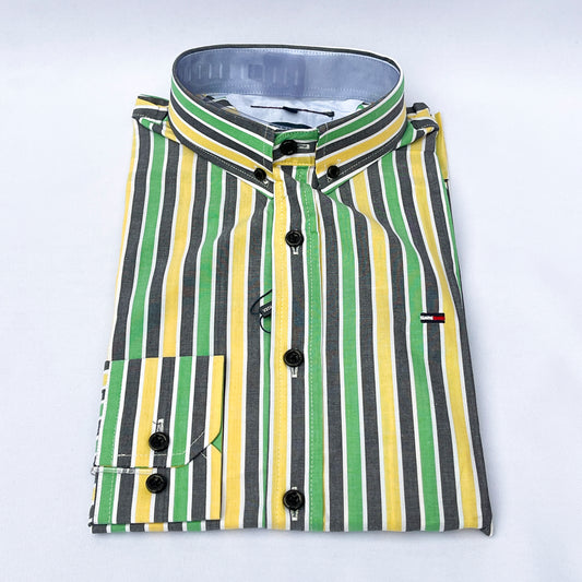 Slim Fit MC Striped Oxford Shirt - TH33