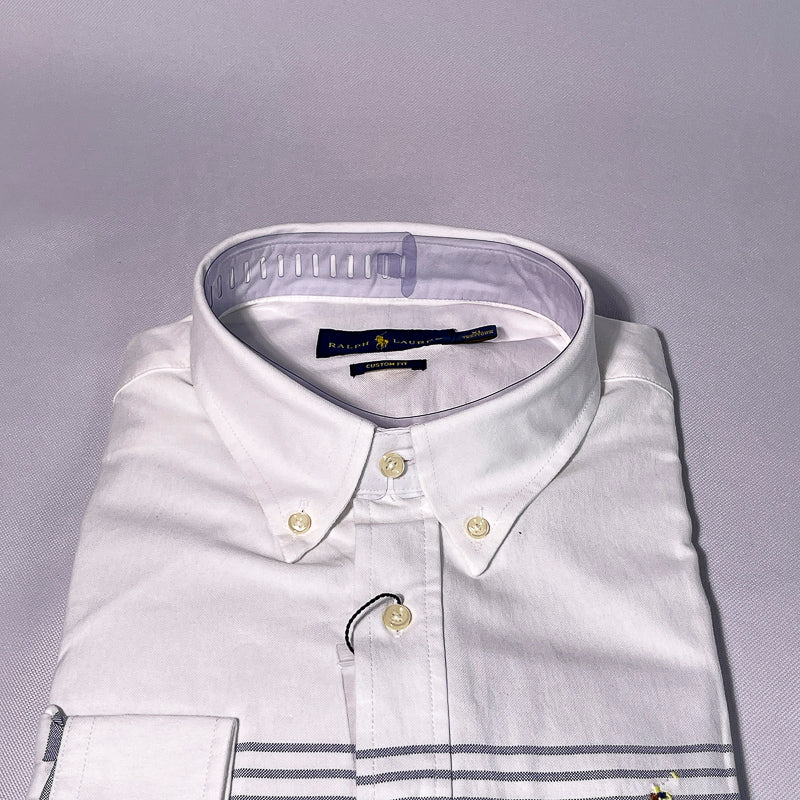 Men’s white long-sleeve cotton shirt - OT8