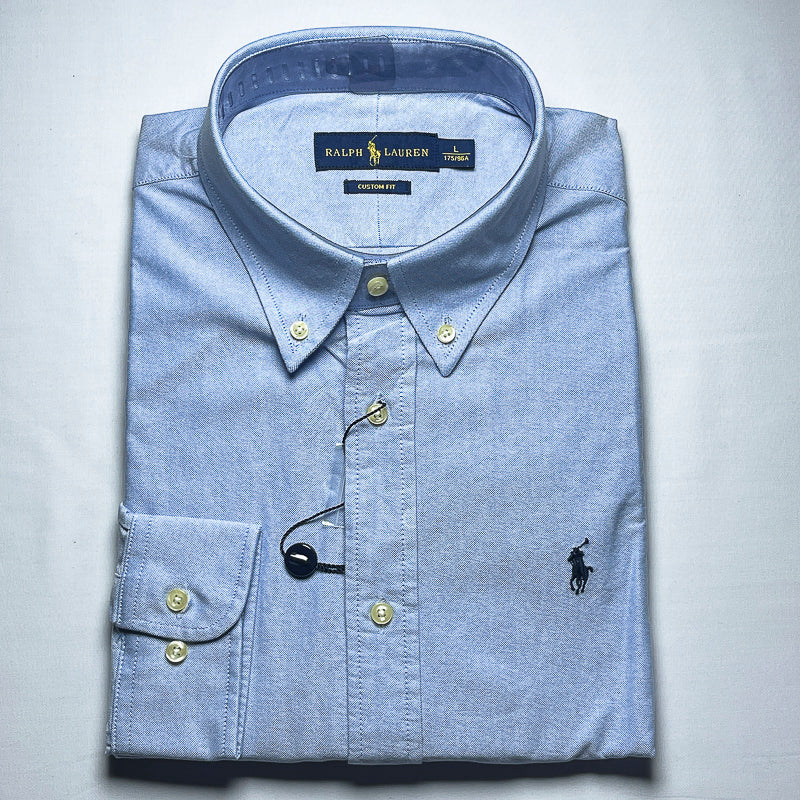 Men’s blue long-sleeve cotton shirt - CS3