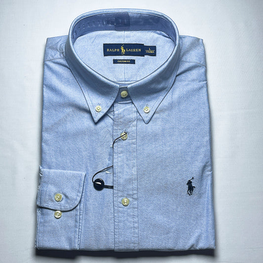 Men’s blue long-sleeve cotton shirt - CS3