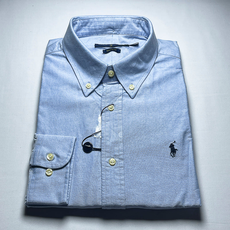 Men’s blue long-sleeve cotton shirt - CS3