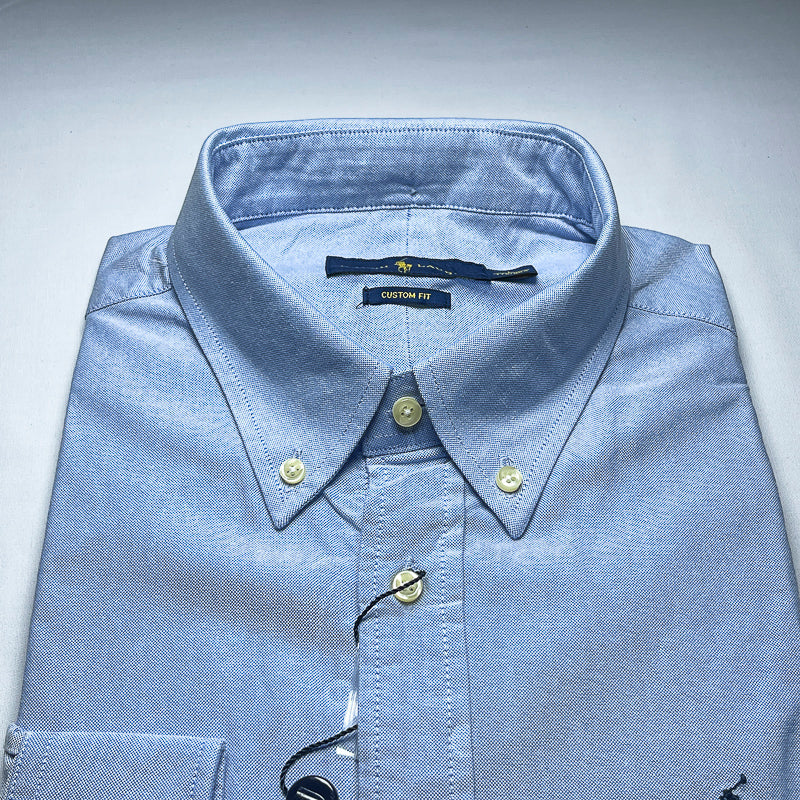 Men’s blue long-sleeve cotton shirt - CS3
