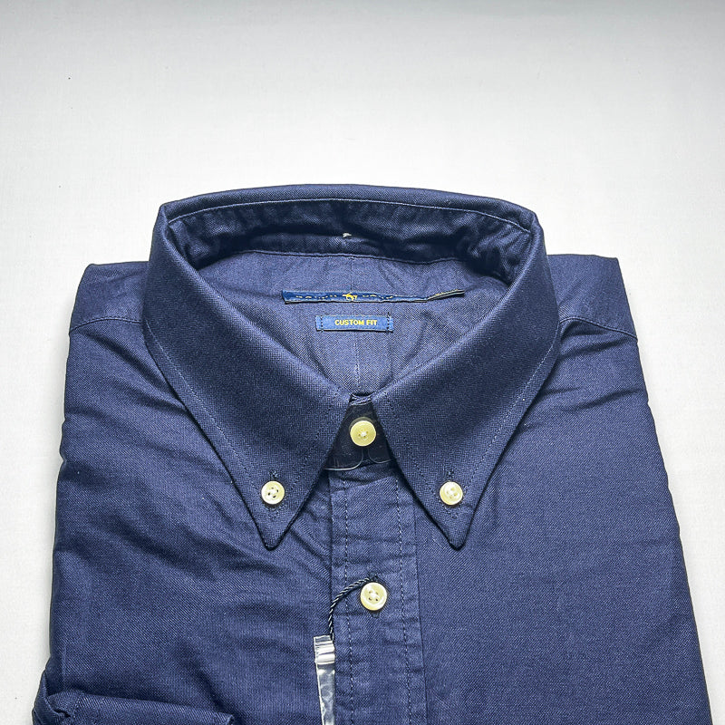 Men’s navy blue long-sleeve cotton shirt - CS4