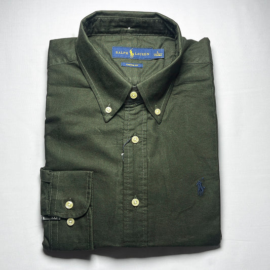 Men’s green long-sleeve cotton shirt - CS6