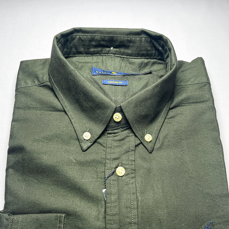 Men’s green long-sleeve cotton shirt - CS6