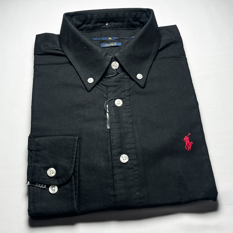 Men’s black long-sleeve cotton shirt - CS5