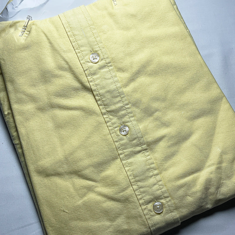 Men’s yellow long-sleeve cotton shirt - CS10