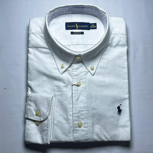 Men’s white long-sleeve cotton shirt - CS7