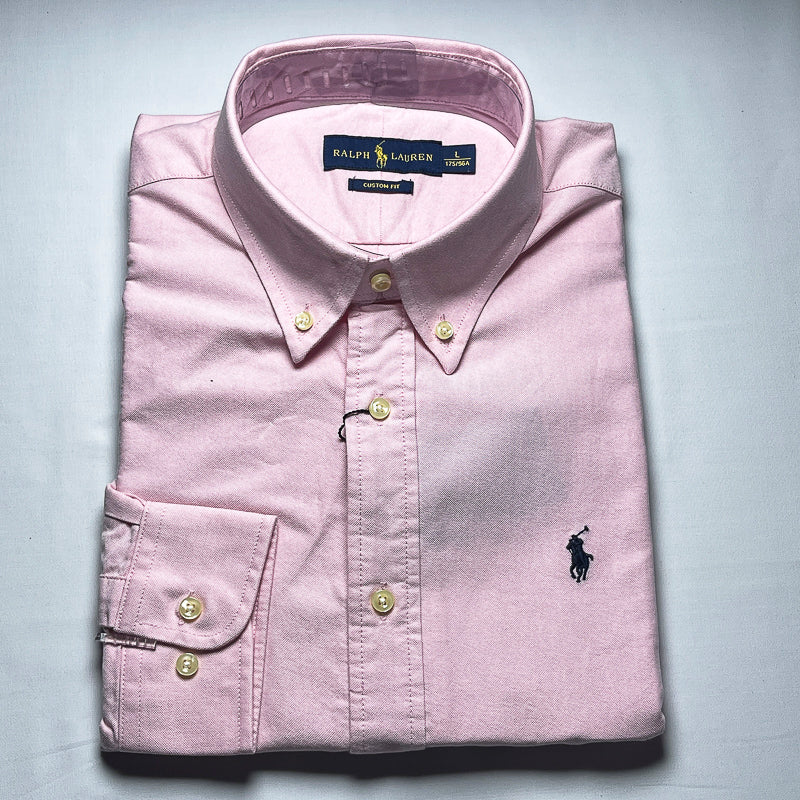 Men’s pink long-sleeve cotton shirt - CS9
