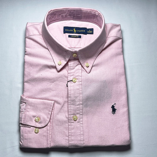 Men’s pink long-sleeve cotton shirt - CS9