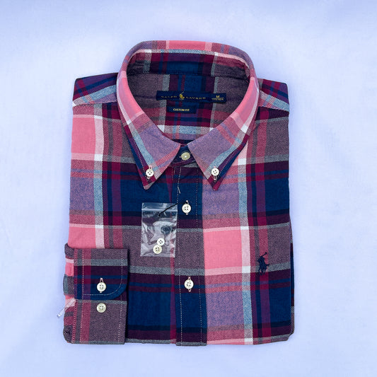 Long-Sleeve Oxford Custom Cotton Shirt - RL08