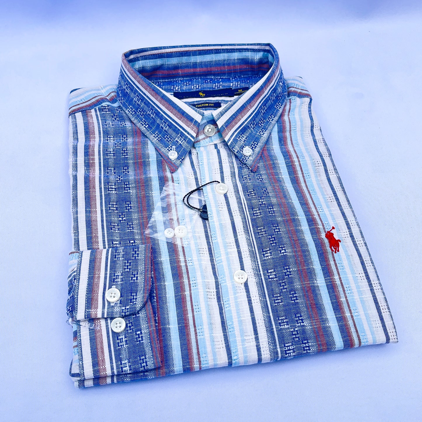 Long-Sleeve Oxford Custom Cotton Shirt - RL07