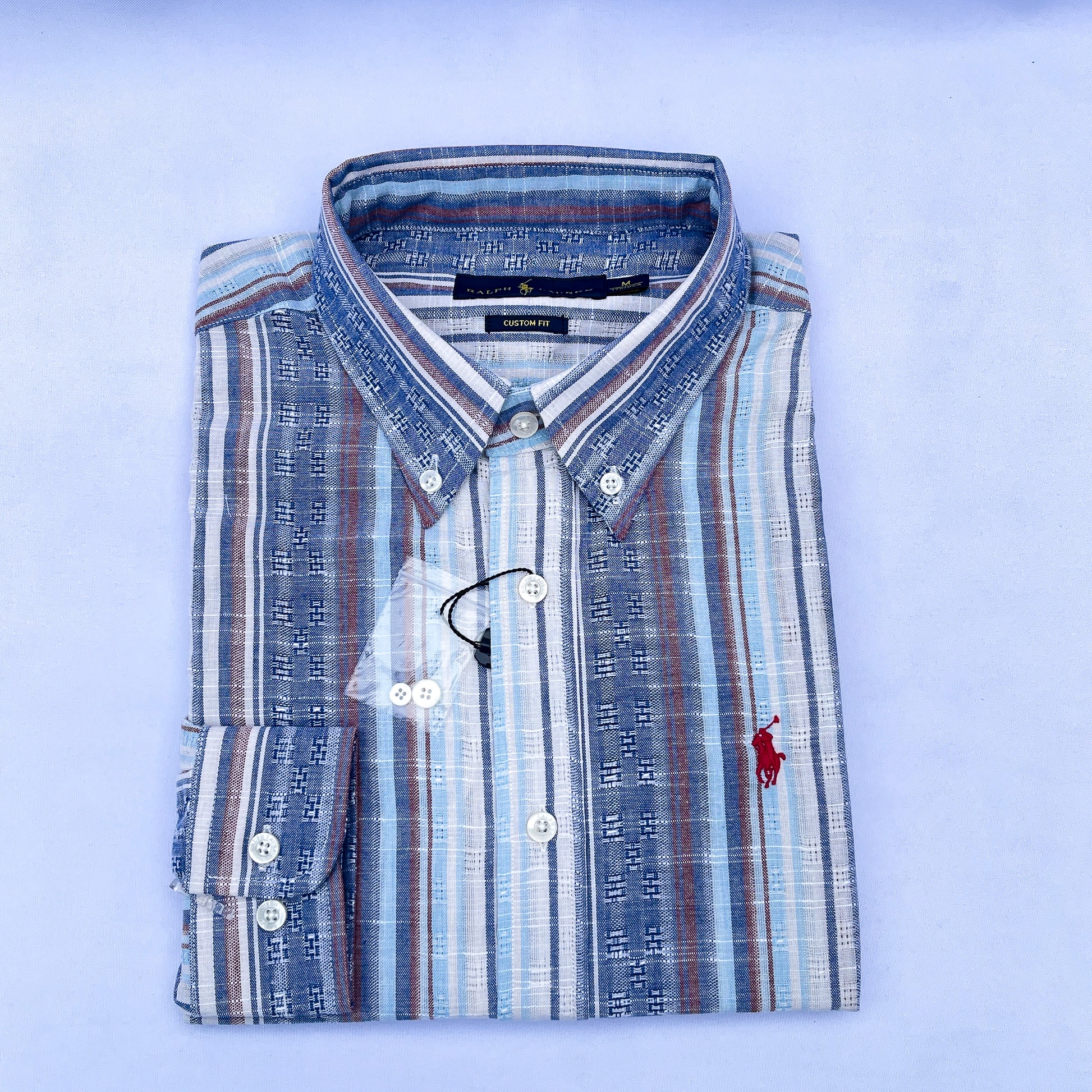 Long-Sleeve Oxford Custom Cotton Shirt - RL07