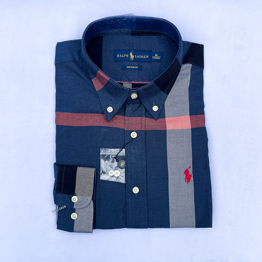 Long-Sleeve Oxford Custom Cotton Shirt - RL01