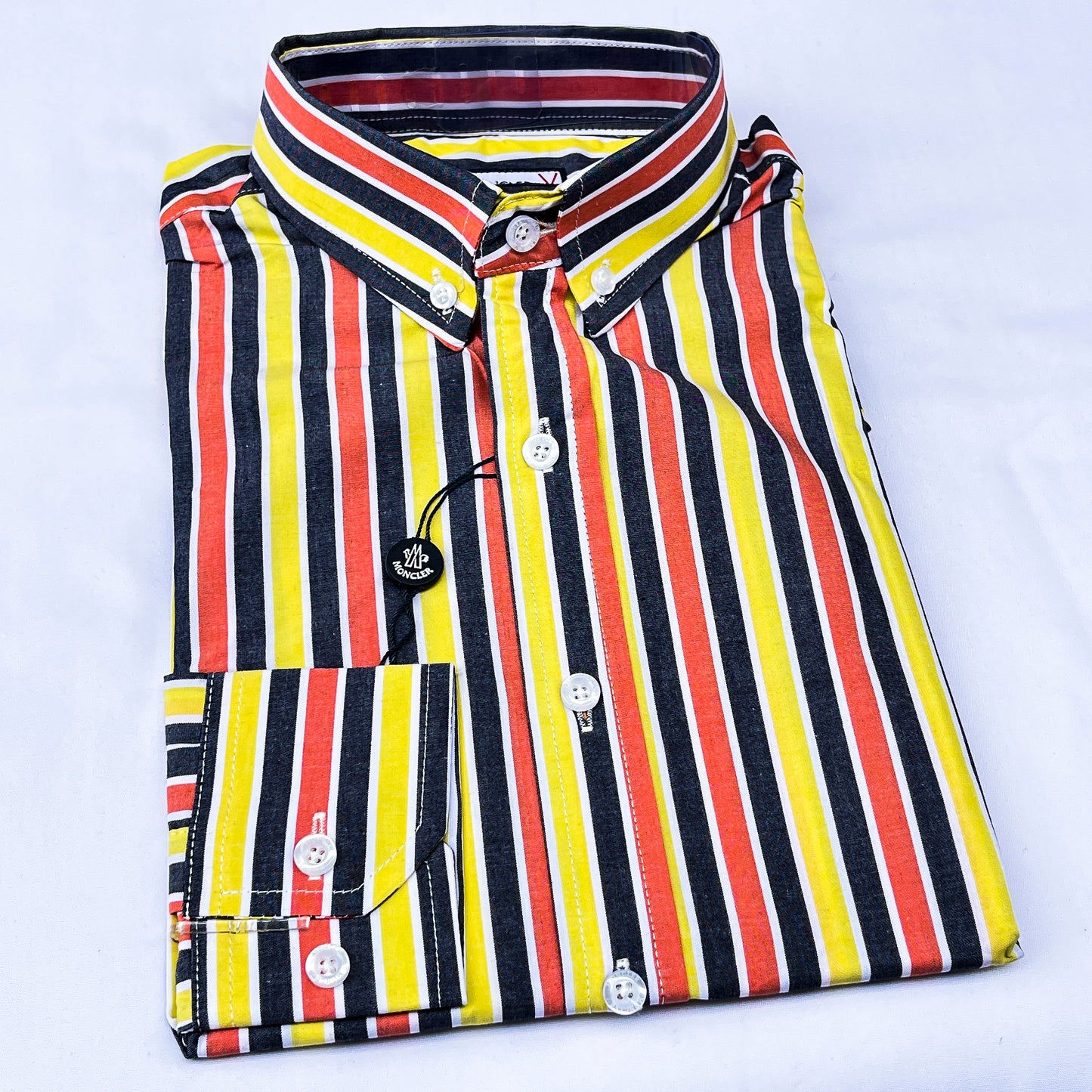 Men’s multi striped M009 long-sleeve oxford shirt