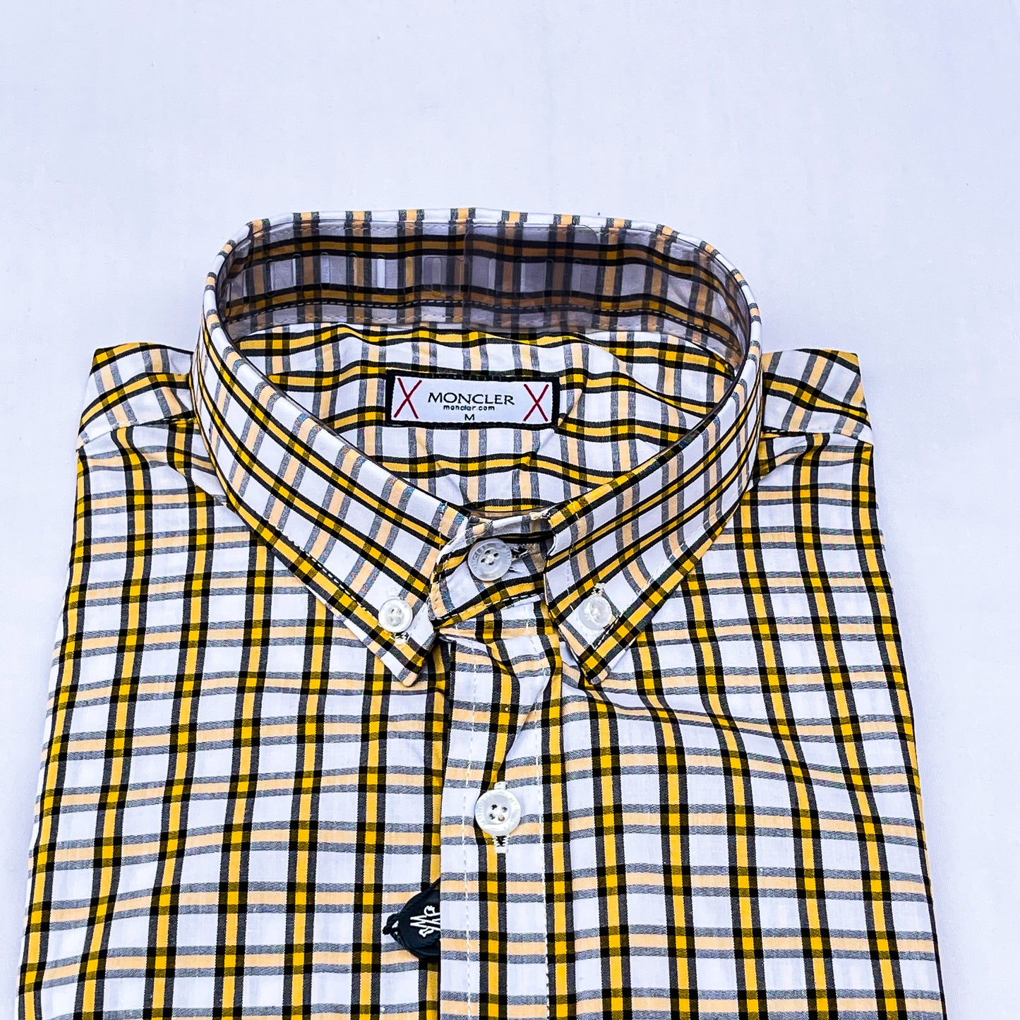 Men’s yellow M004 long-sleeve oxford shirt