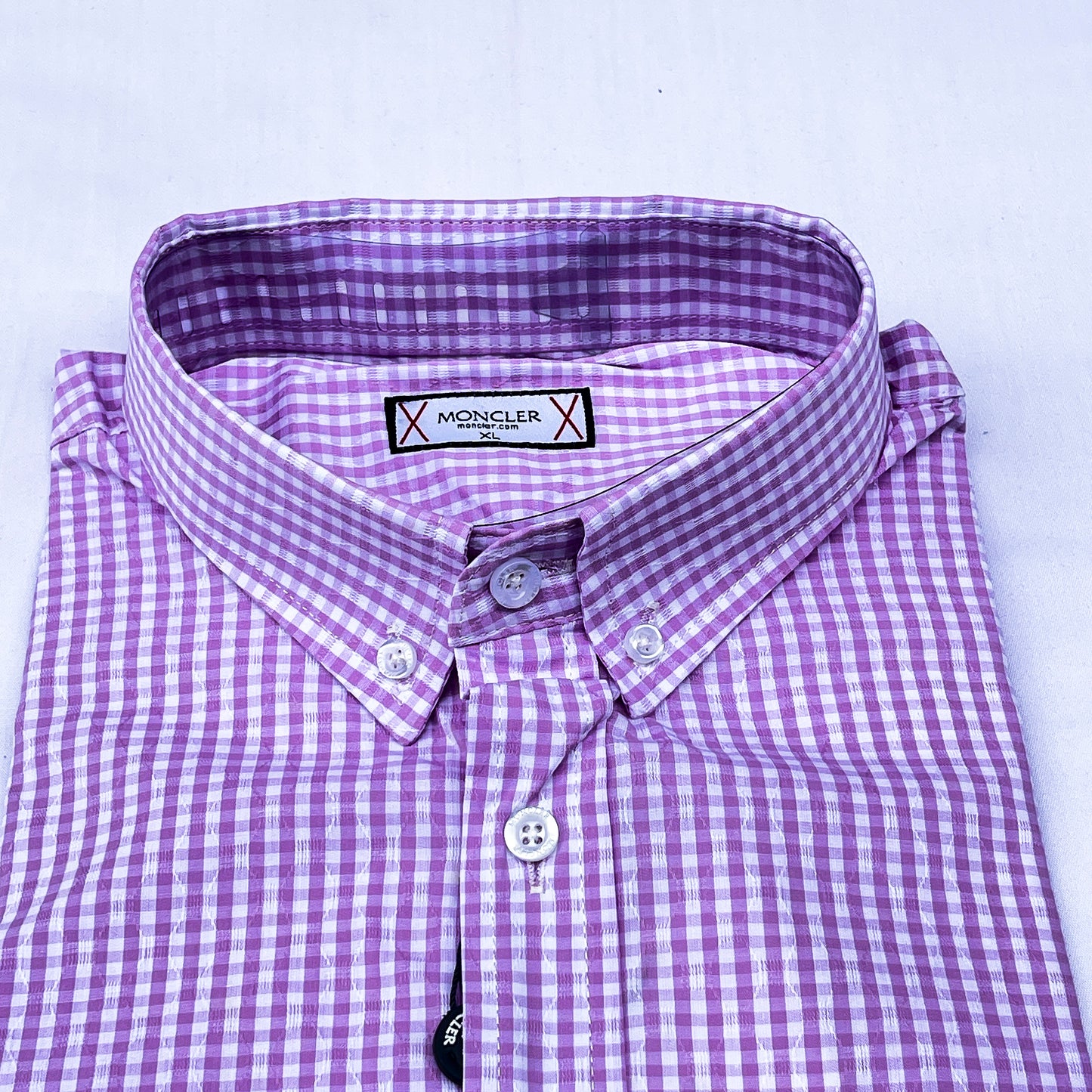 Men’s purple M003 long-sleeve oxford shirt