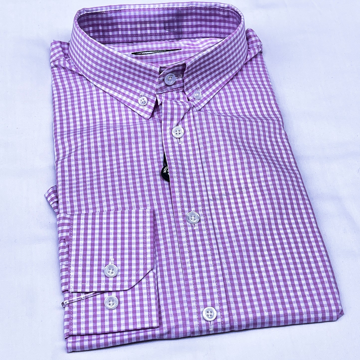 Men’s purple M003 long-sleeve oxford shirt