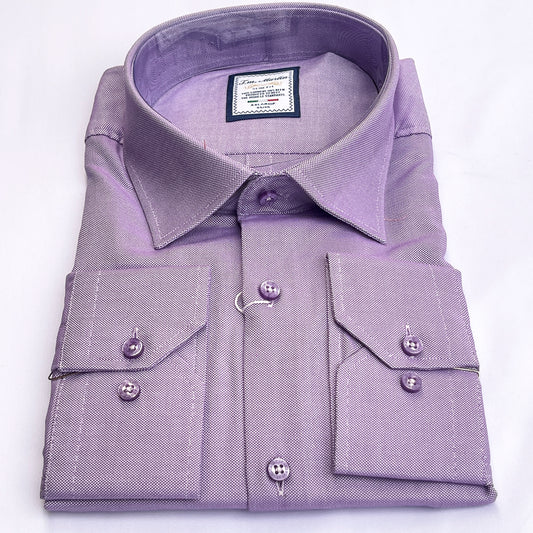 Men’s purple smart fit cotton shirt - TM02