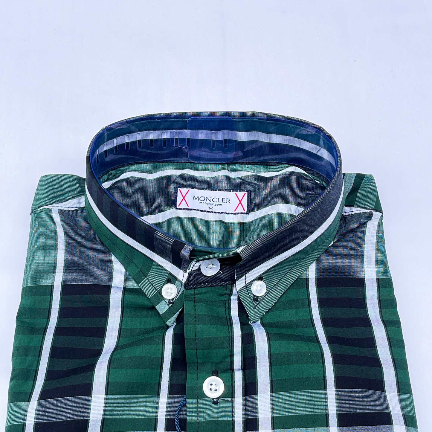 Men’s green M026 long-sleeve oxford shirt