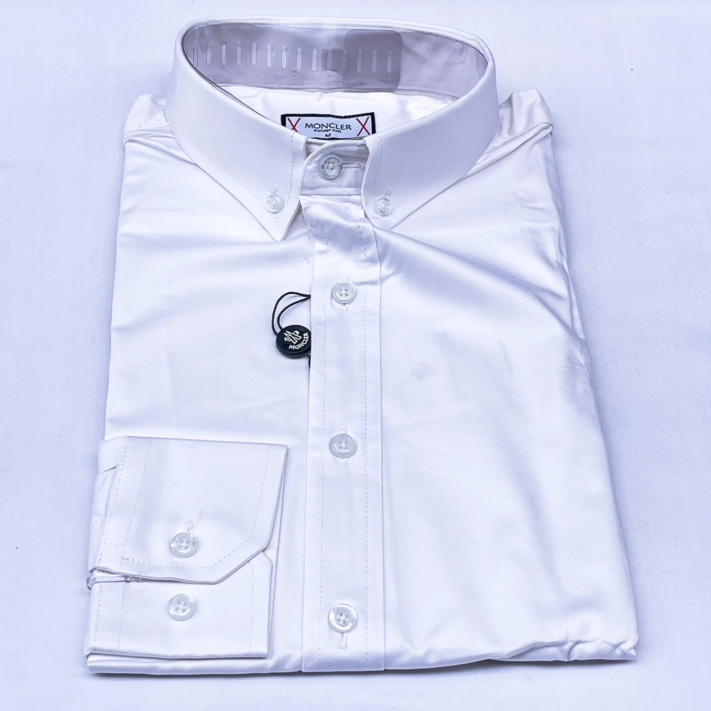 Men’s white M001 long-sleeve oxford shirt