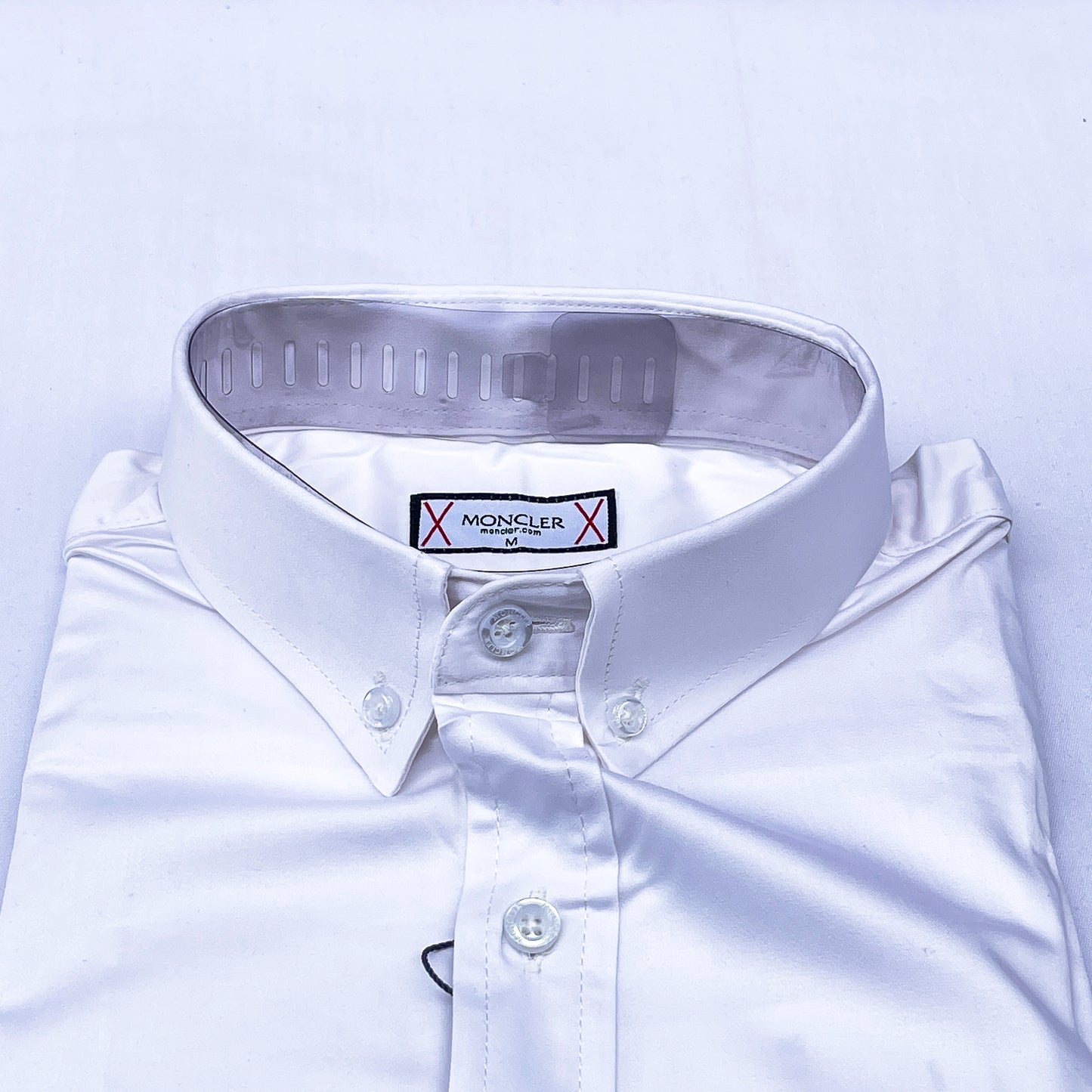 Men’s white M001 long-sleeve oxford shirt