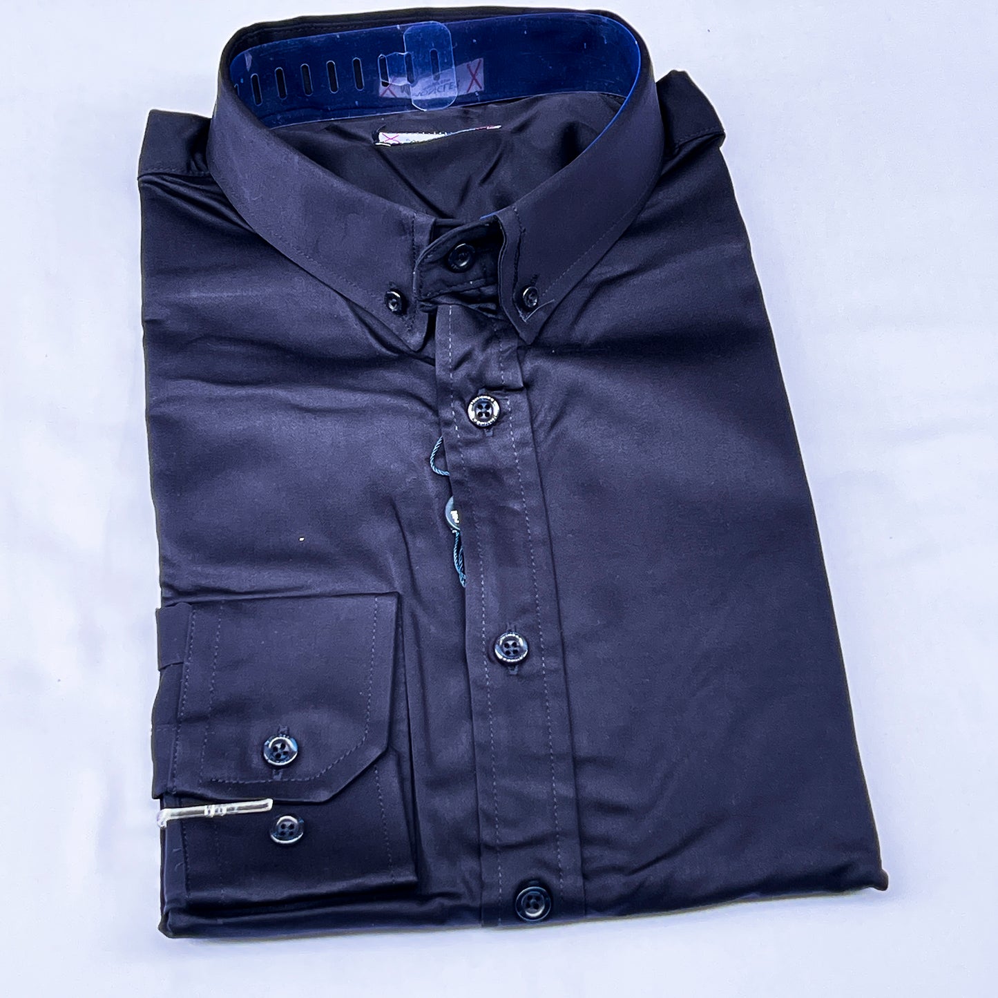 Men’s black M001 long-sleeve oxford shirt