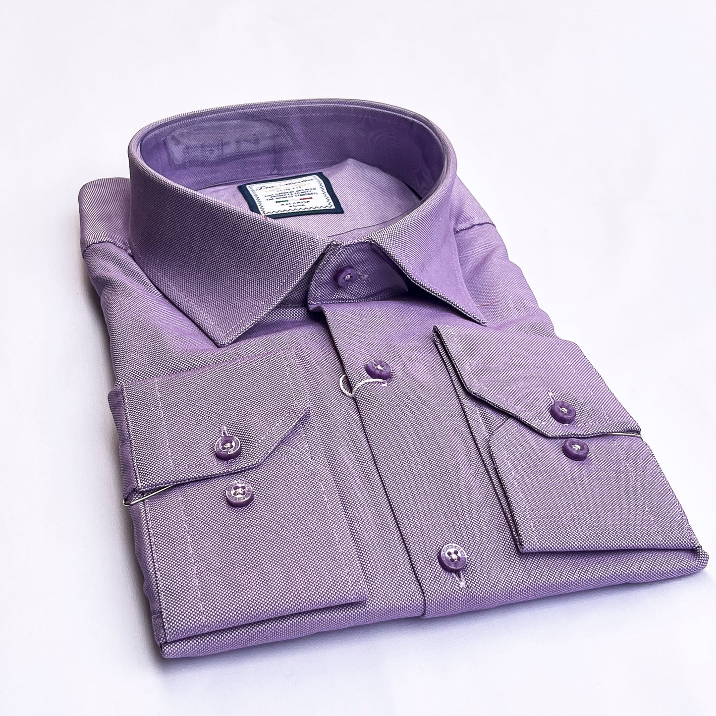 Men’s purple smart fit cotton shirt - TM02