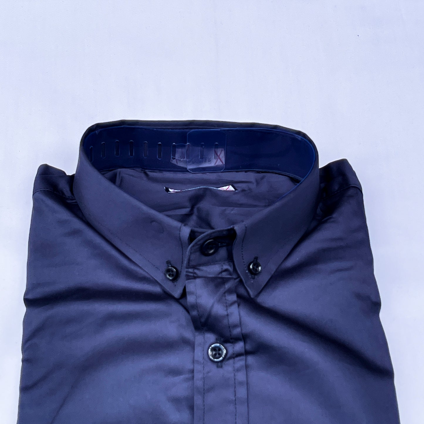 Men’s navy blue long-sleeve oxford shirt - The Yellow Tag