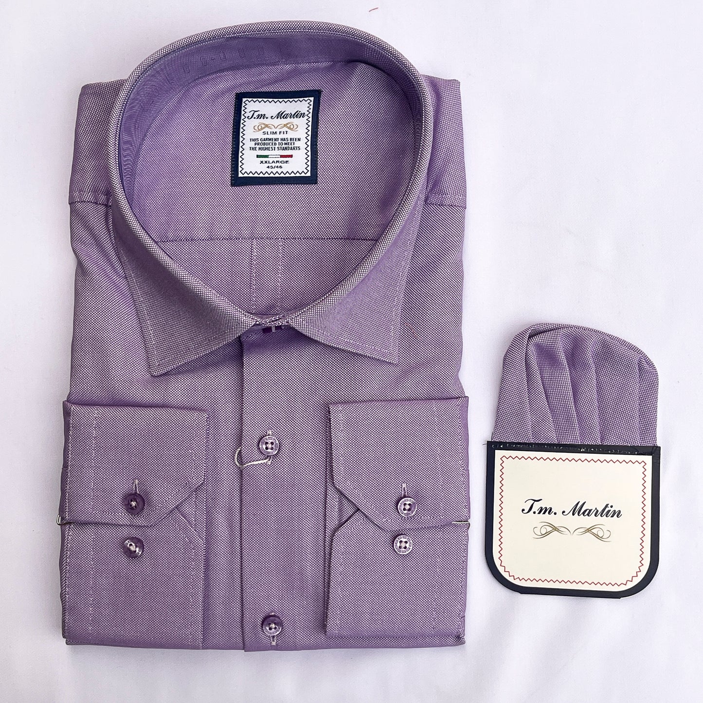 Men’s purple smart fit cotton shirt - TM02