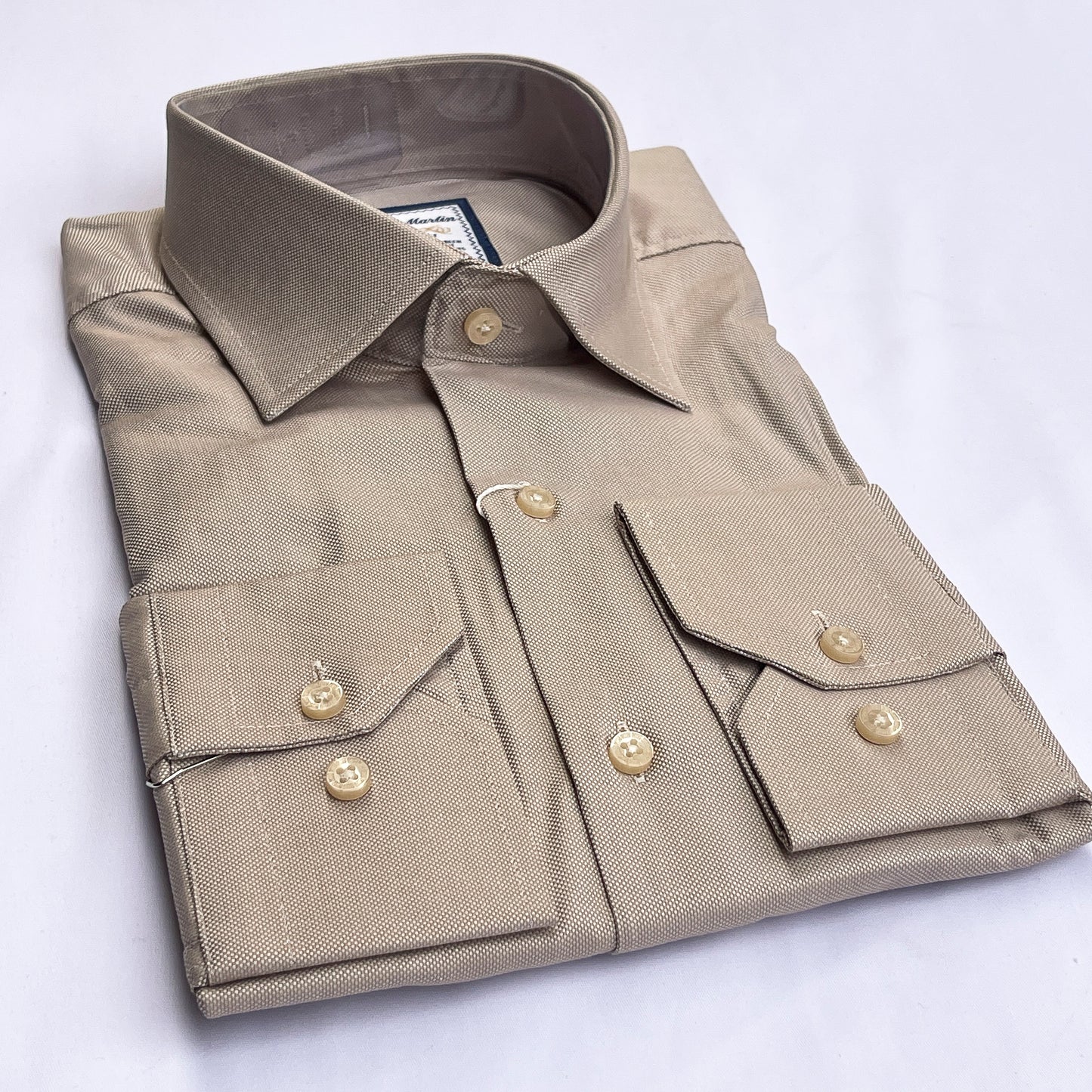 Men’s brown smart fit cotton shirt - TM02