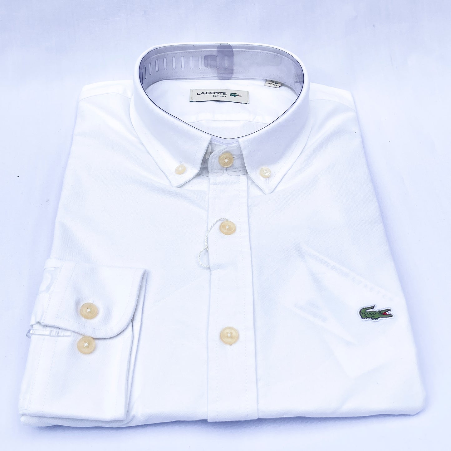 Men’s white LC4 long-sleeve oxford shirt