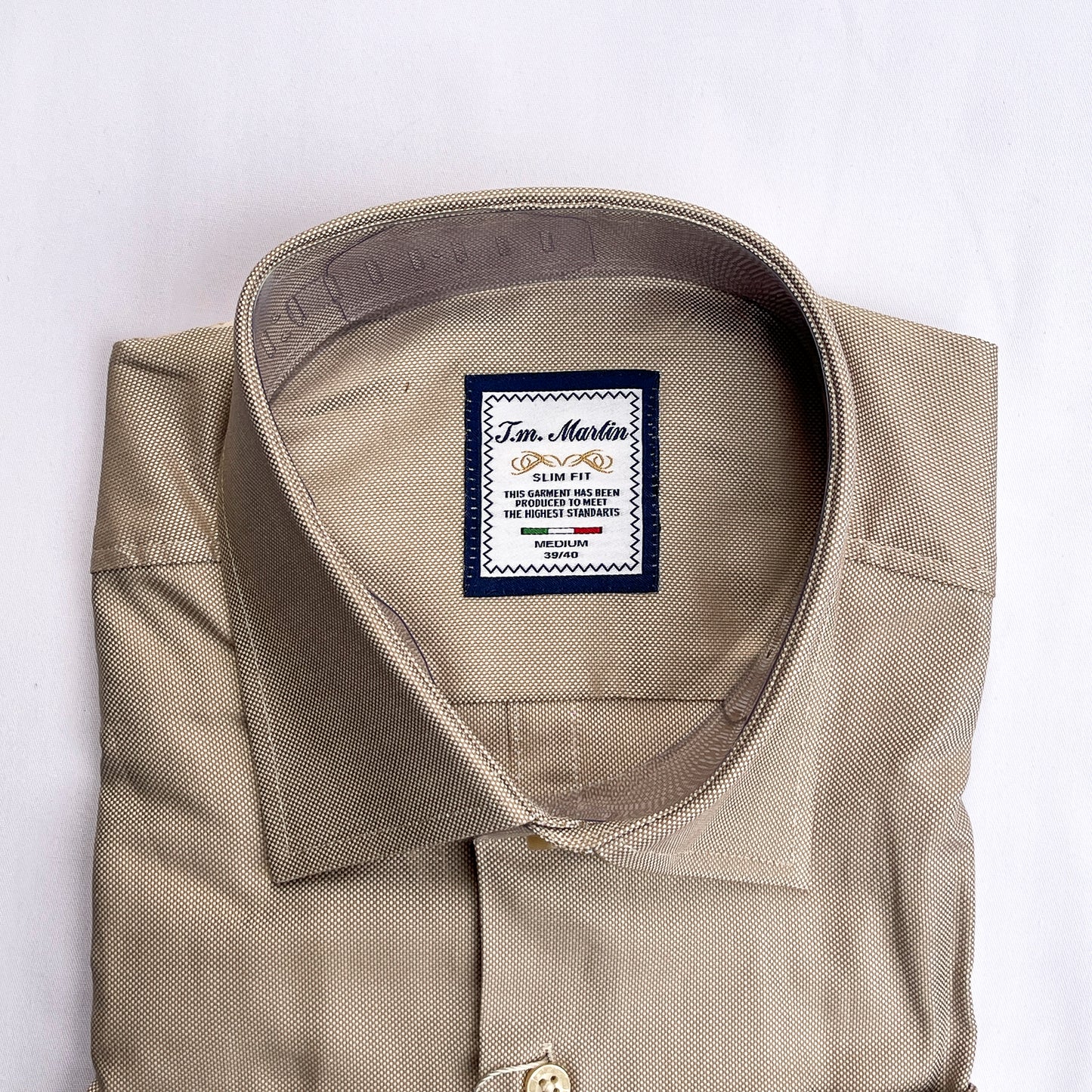 Men’s brown smart fit cotton shirt - TM02