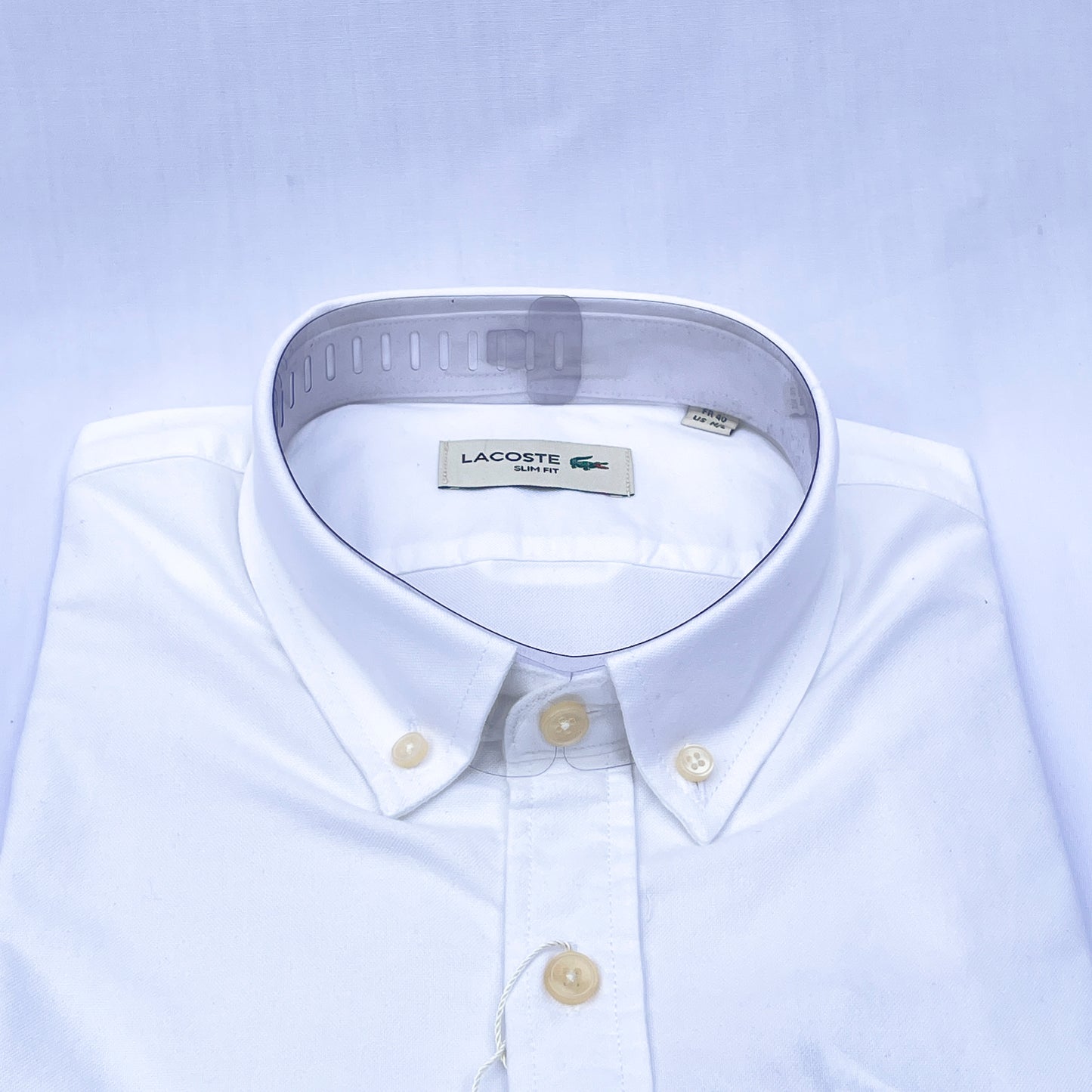 Men’s white LC4 long-sleeve oxford shirt