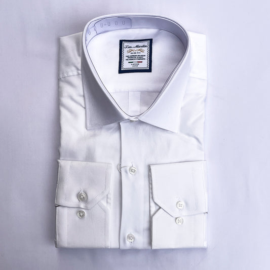 Men’s white smart fit cotton shirt - TM02