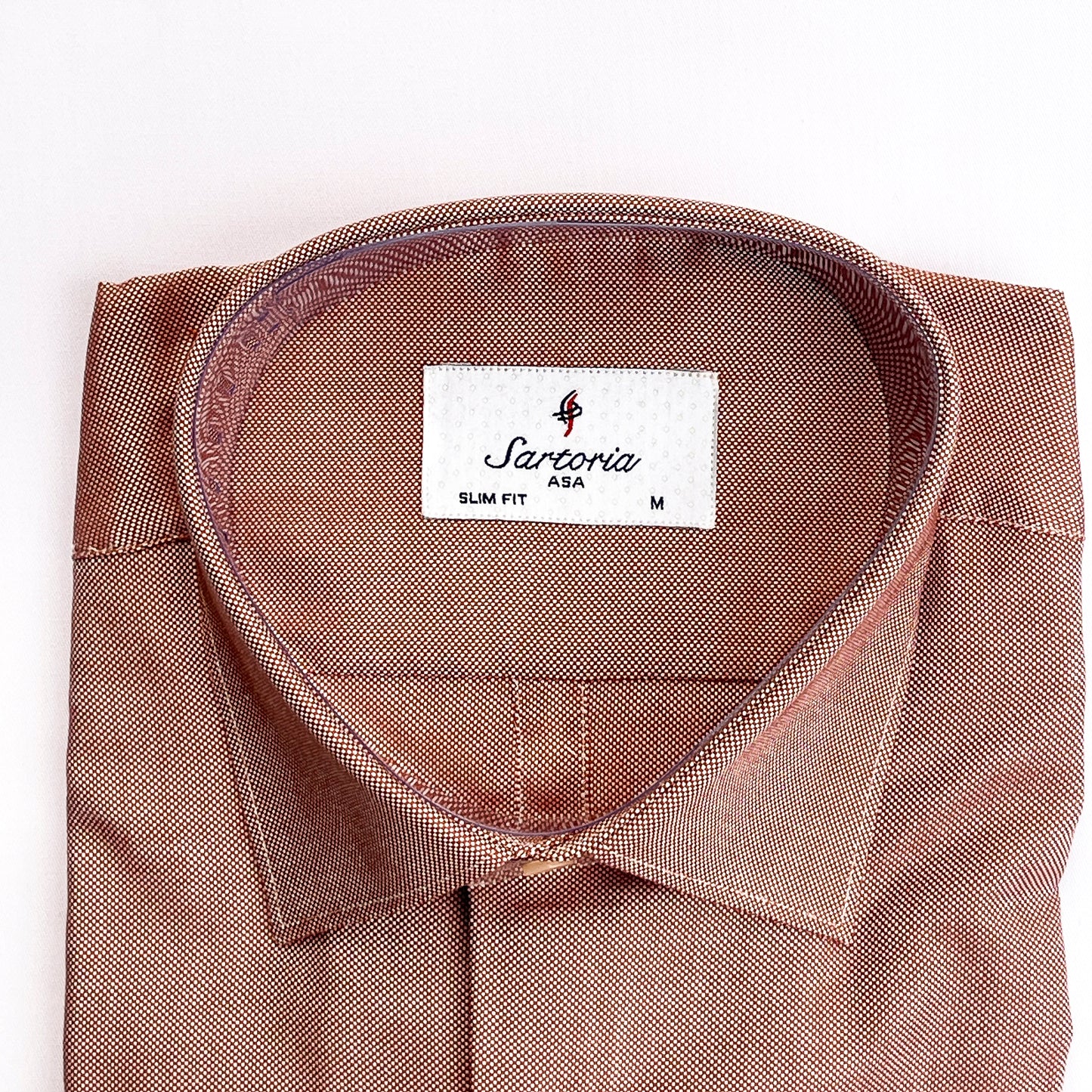 Men’s peach smart fit cotton shirt - S262