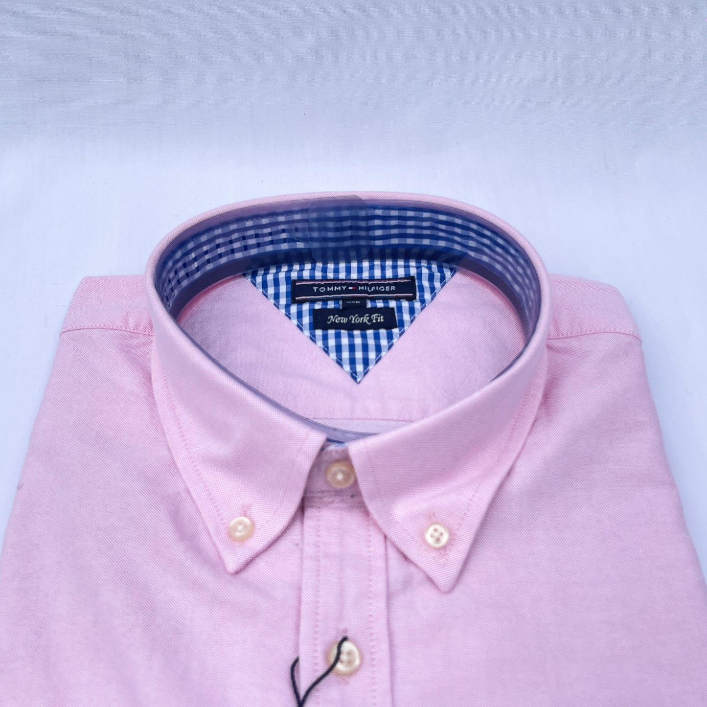 Men’s pink TM005 long-sleeve oxford shirt