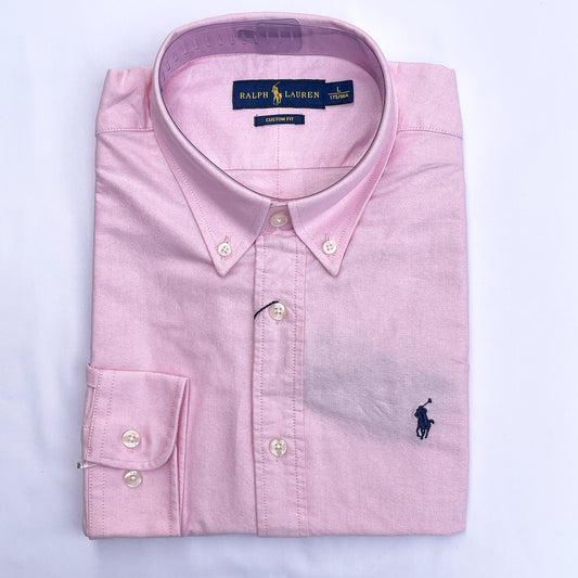 Men’s pink S23 long-sleeve oxford shirt