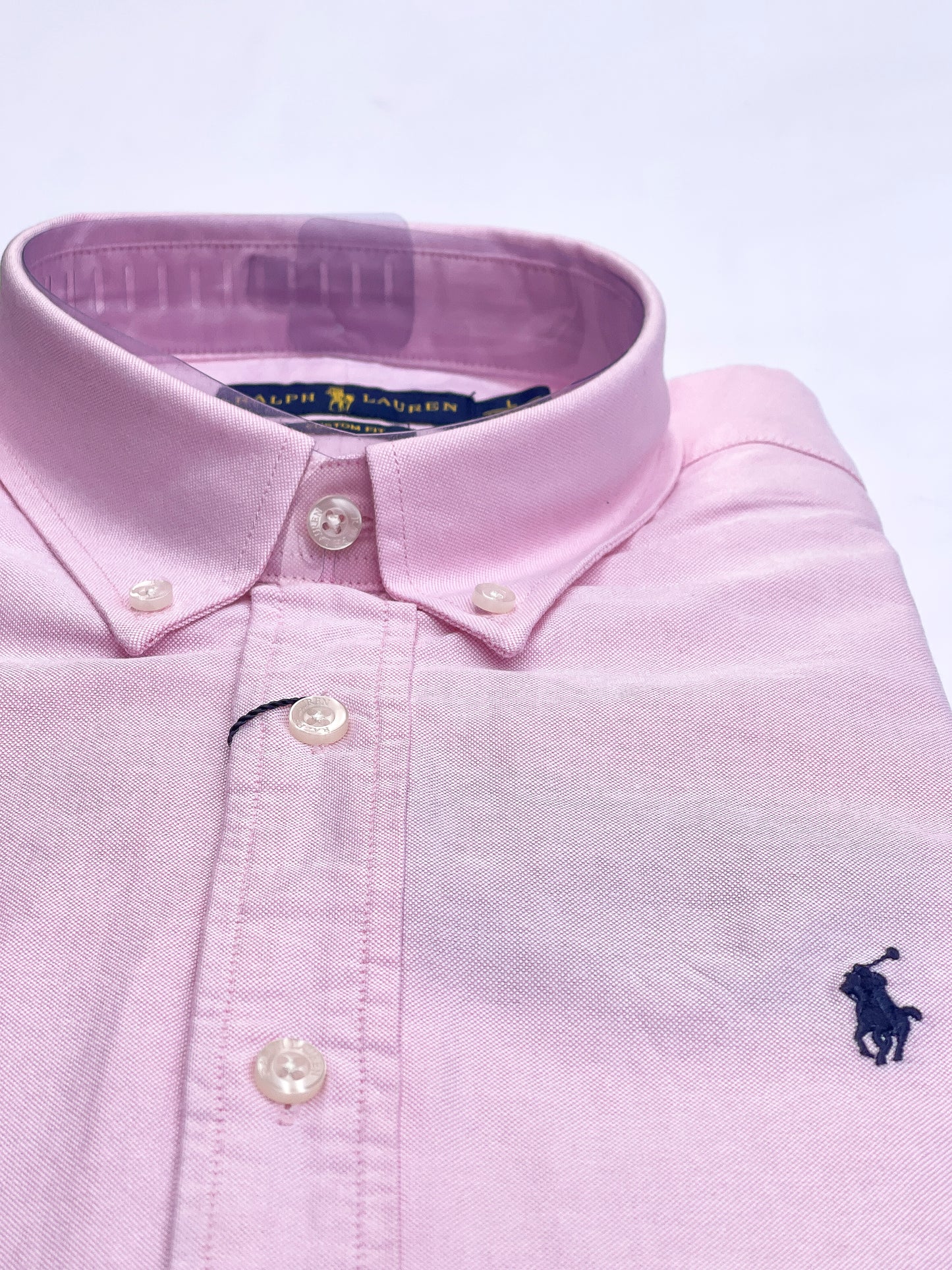 Men’s pink S23 long-sleeve oxford shirt