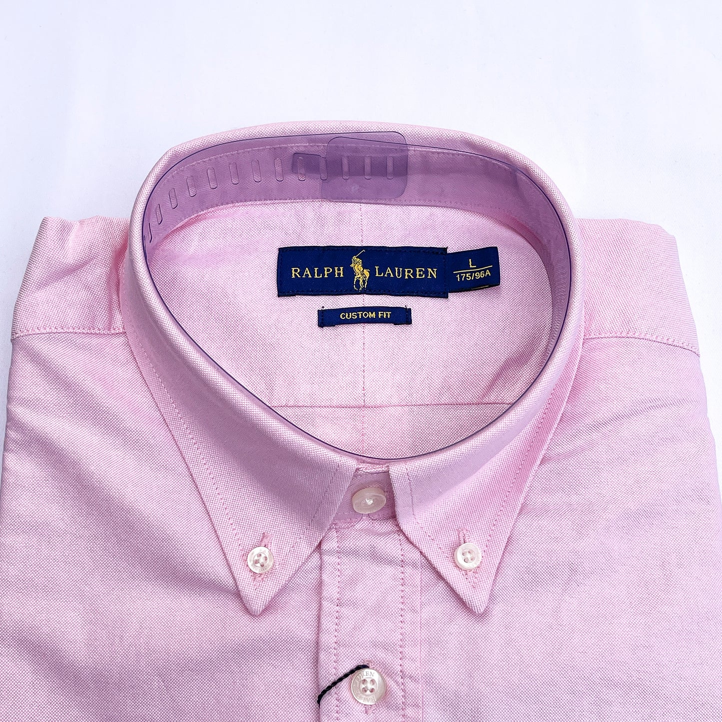 Men’s pink S23 long-sleeve oxford shirt