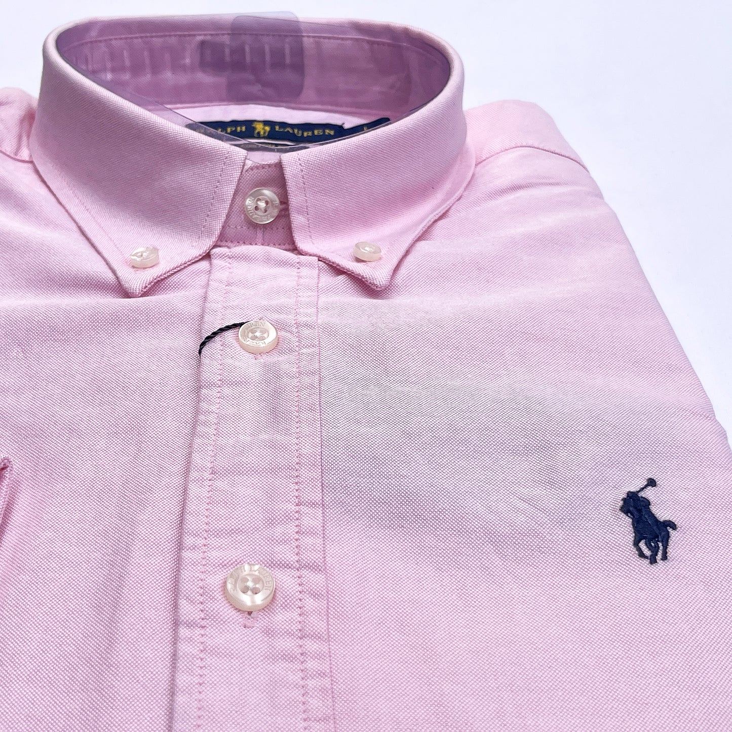 Men’s pink S23 long-sleeve oxford shirt