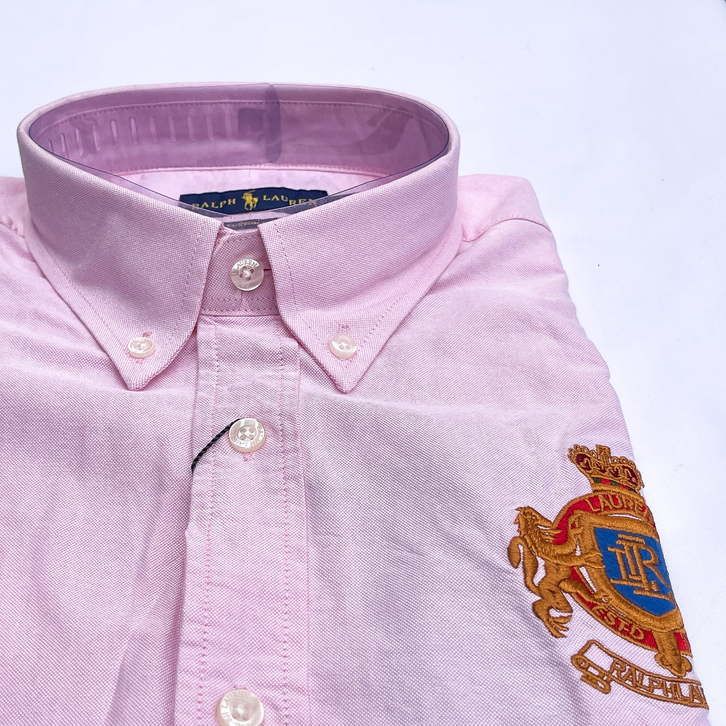 Men’s pink T14 long-sleeve oxford shirt