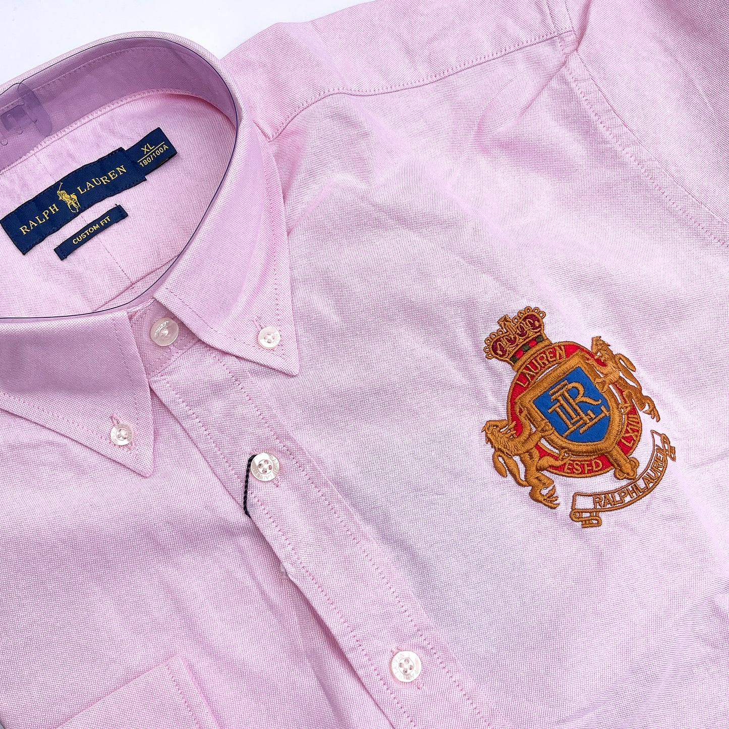 Men’s pink T14 long-sleeve oxford shirt