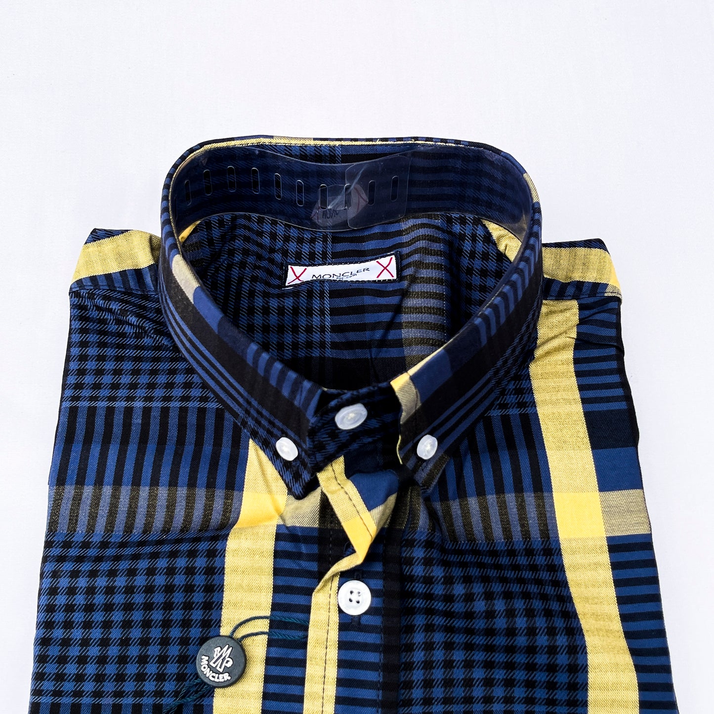 Men’s navy blue M026 long-sleeve oxford shirt