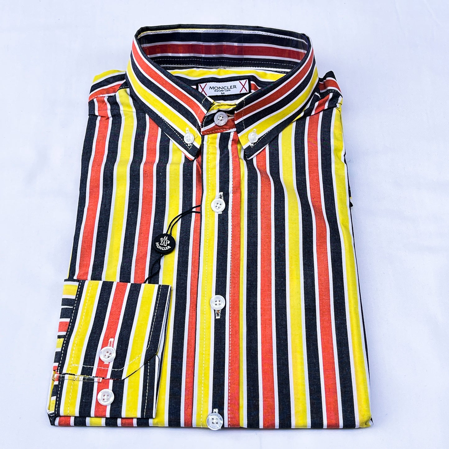 Men’s multi striped M009 long-sleeve oxford shirt